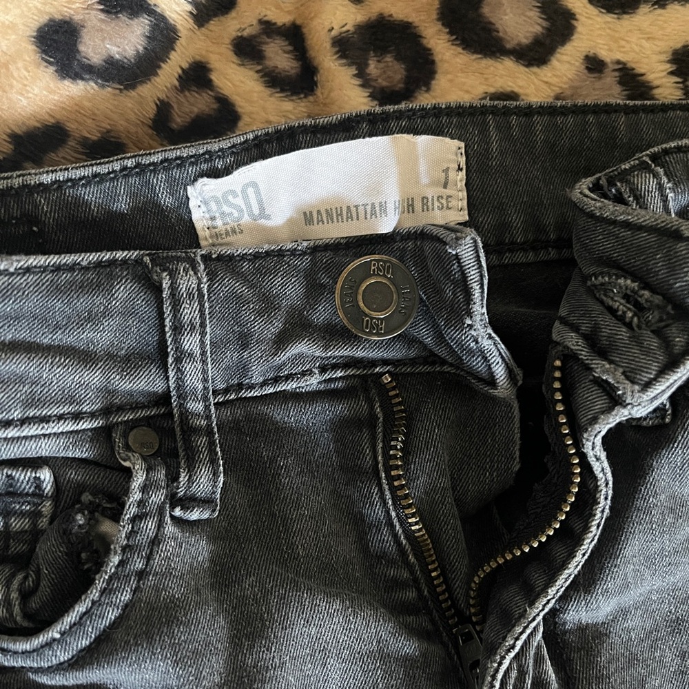 RSQ Women's Charcoal High Rise Jeans